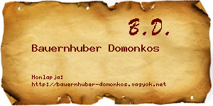 Bauernhuber Domonkos névjegykártya